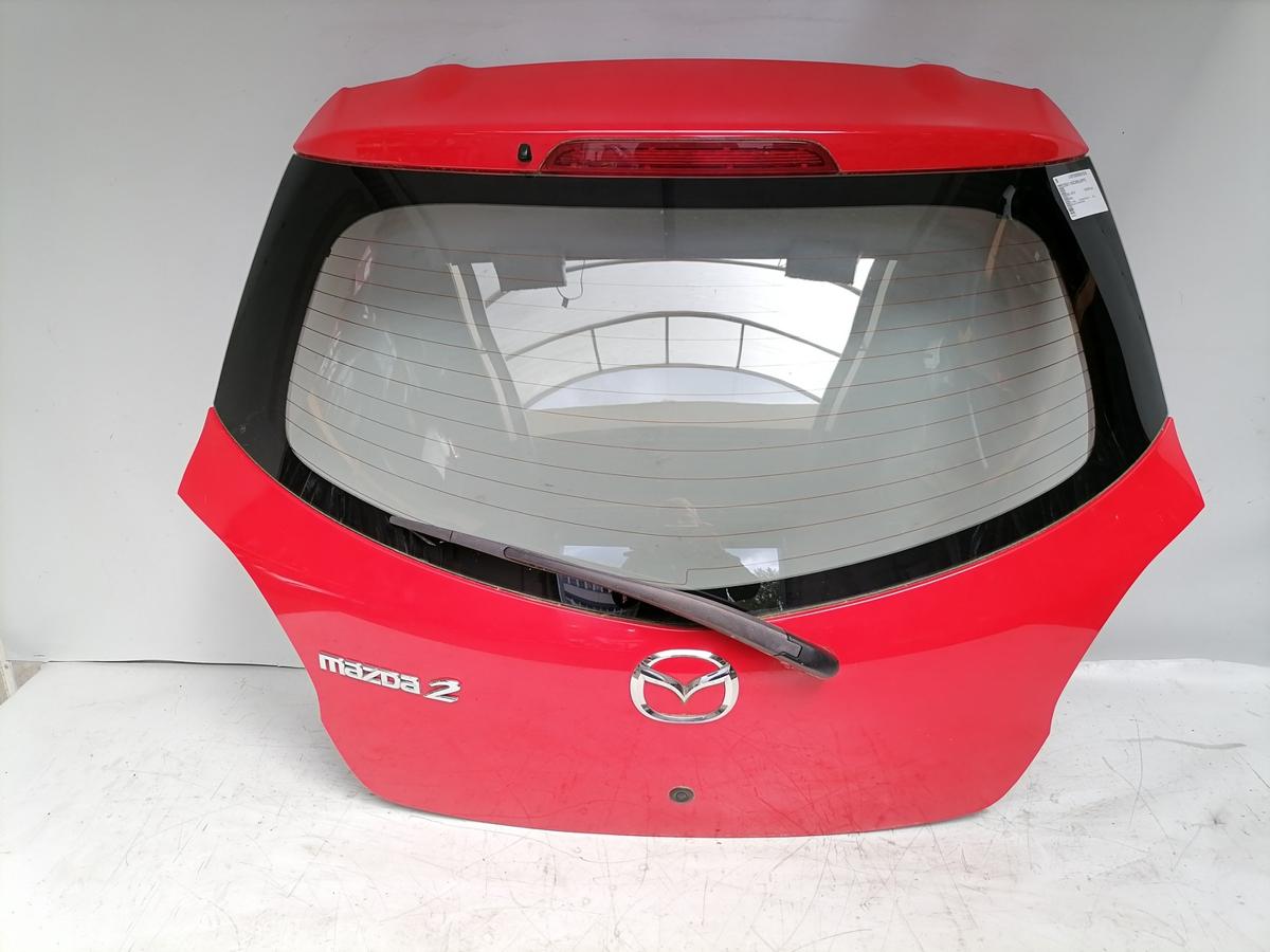 Mazda 2 DE original Heckklappe mit Heckscheibe Rot Bj.2010